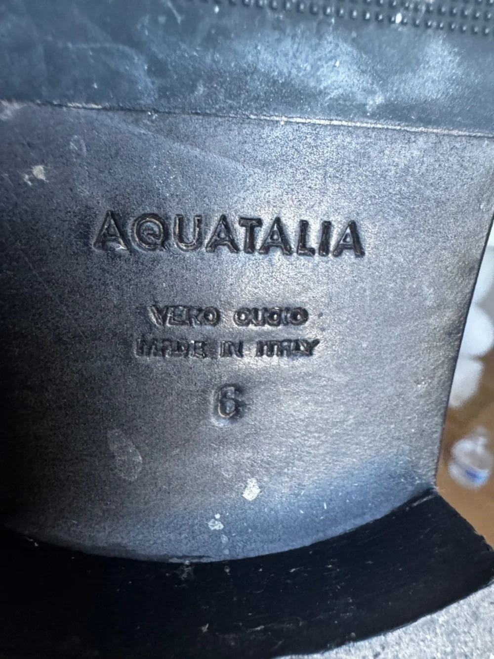 AQUAITALIA BLACK LEATHER RIDING BOOTS WOMENS SIZE 6